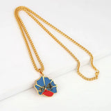 La Reunion Map Pendant Necklace