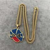 La Reunion Map Pendant Necklace