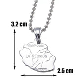La Reunion Map Pendant & Necklace - Jewelry