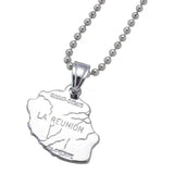 La Reunion Map Pendant & Necklace - Jewelry
