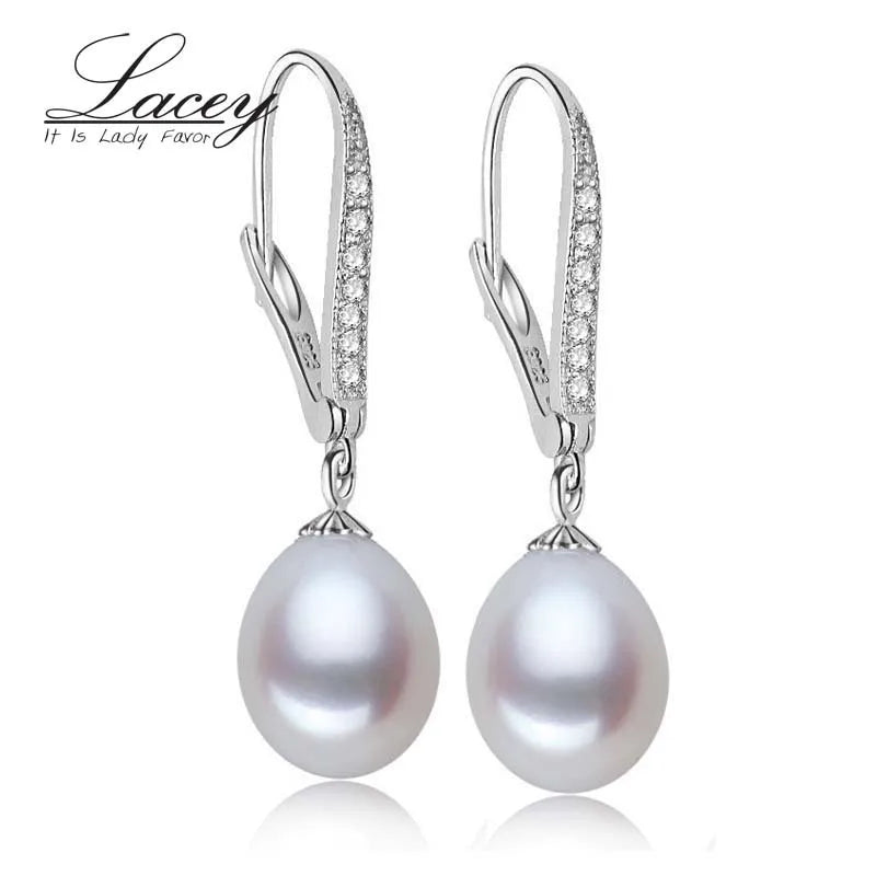 LACEY Fresh Water Pearl Clip Earrings,925 Silver Natural Pearl Earring