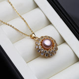 LACEY Natural Freshwater Pearl Necklace Pendant For Women