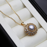 LACEY Natural Freshwater Pearl Necklace Pendant For Women