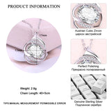 925 Silver Necklace Oval Zircon Pendant Wedding Jewelry