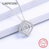925 Silver Pendant Necklace High Zircon Lover Gift
