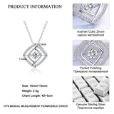 925 Silver Pendant Necklace High Zircon Lover Gift