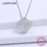 925 Silver Pendant Necklace High Zircon Lover Gift