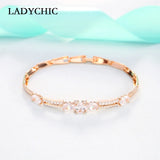 Green Crystal Bracelet for Women Shining Cubic Zircon Bangle