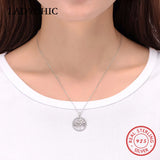 925 Silver Tree of Life Pendant Clear CZ Necklace