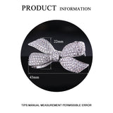 Bowknot Silver Brooch with Zircon Pin for Wedding Party