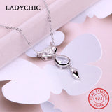 925 Silver Fox Pendant Necklace with 2ct Cubic Zirconia