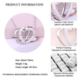 925 Silver Eternal Love Double Heart Pendant Necklace Women Promise of Love