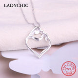 925 Silver Mother Baby Pendant Love Heart Gift