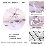 925 Silver Mother Baby Pendant Love Heart Gift
