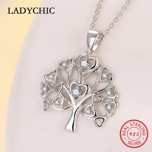 Sterling Silver Tree of Life Pendant Necklace for Women Girls