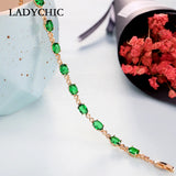Green Zircon Infinite Bracelet for Women Wedding Crystal Bangles