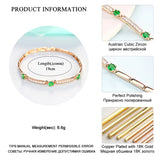 Round Zircon Bracelet for Women Girls Bangles Birthday Gift