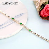 Round Zircon Bracelet for Women Girls Bangles Birthday Gift