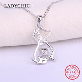 925 Silver Pet Dog Zircon Necklace Women S925 Jewelry