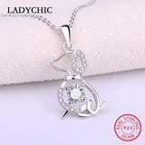 925 Silver Pet Dog Zircon Necklace Women S925 Jewelry