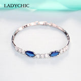 Sparkling Marquise-cut Cubic Zircon Bracelet Silver Bangle Wedding Jewelry