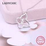 Hot Butterfly 925 Silver Pendant Zircon Women Charm Necklace