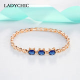 Cat Charm Bracelet Crystal CZ Bangle Jewelry Gift