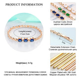 Cat Charm Bracelet Crystal CZ Bangle Jewelry Gift