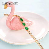 Cat Charm Bracelet Crystal CZ Bangle Jewelry Gift