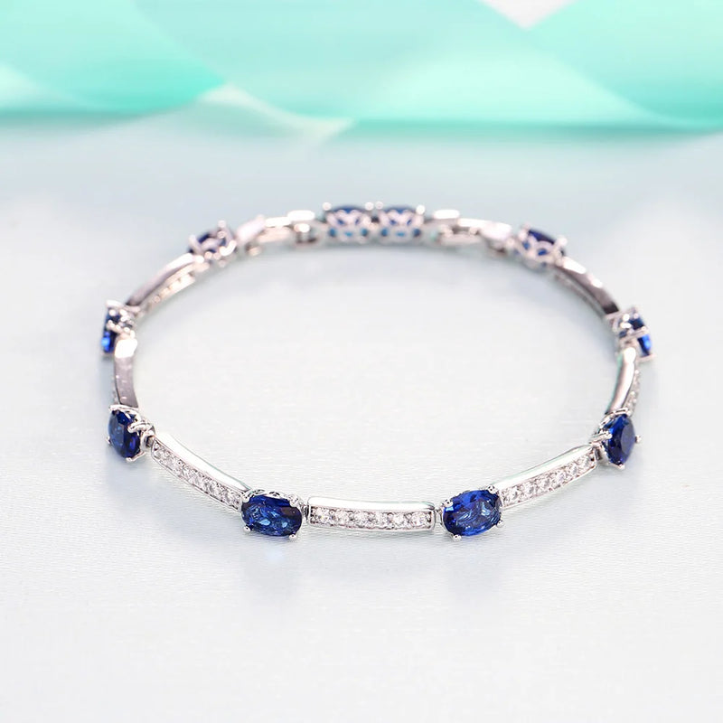 Green Zircon Crystal Bracelet - Wedding Jewelry Women Bangle