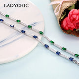 Green Zircon Crystal Bracelet - Wedding Jewelry Women Bangle