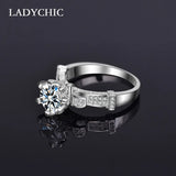 Clear Zircon Flower Shape Finger Ring for Women LR1017