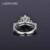Clear Zircon Flower Shape Finger Ring for Women LR1017