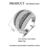 Zircon Ring with Clear Crystal Engagement Party Ring LR1053