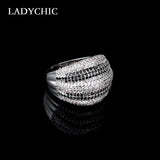 Zircon Ring with Clear Crystal Engagement Party Ring LR1053