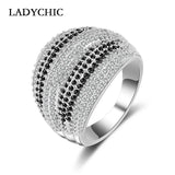 Zircon Ring with Clear Crystal Engagement Party Ring LR1053