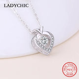 925 Silver Crystal Pendant Necklace Pure Silver Jewelry