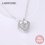 925 Silver Crystal Pendant Necklace Pure Silver Jewelry