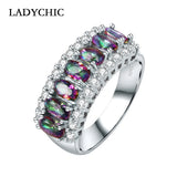 Multicolor Zircon Stone Ring CZ Silver Rings Women Jewelry