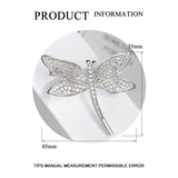 Crystal Dragonfly Brooch Pin Vintage Style Rhinestone Brooches Women Bridal Coat