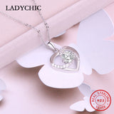 Romantic Heart 925 Sterling Silver Pendant Necklace