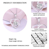 Romantic Heart 925 Sterling Silver Pendant Necklace