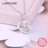 Romantic Heart 925 Sterling Silver Pendant Necklace