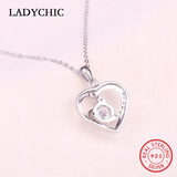 Romantic Heart 925 Sterling Silver Pendant Necklace