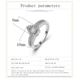 Romantic Water Drop Zircon Ring with Micro CZ Stones LR1044