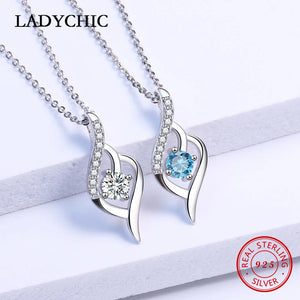 925 Silver Pendant & Zircon Necklace Women's Jewelry LNS1028