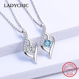 925 Silver Pendant & Zircon Necklace Women's Jewelry LNS1028