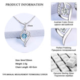 925 Silver Pendant & Zircon Necklace Women's Jewelry LNS1028