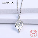 925 Silver Pendant & Zircon Necklace Women's Jewelry LNS1028