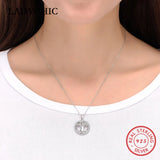 925 Silver Tree of Life Pendant Necklace Zircon Women Gift LNS1047